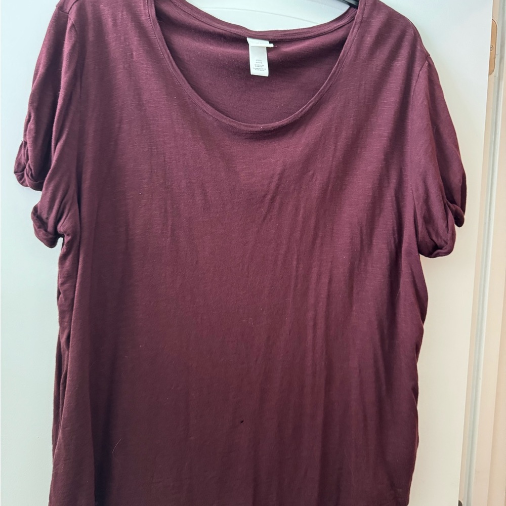 3/$10 Plus Size Women's Burgundy Top